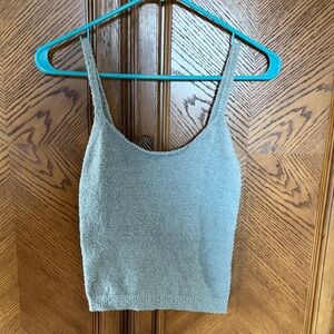 Sincerely Jules Cozy Knit Tank Top in Light Gray - Women's Knit Cami Size XS